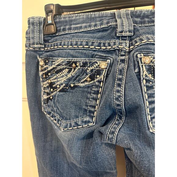 Miss Me Rhinslestone Easy boot size 24 women’s Jean western - Picture 7 of 10